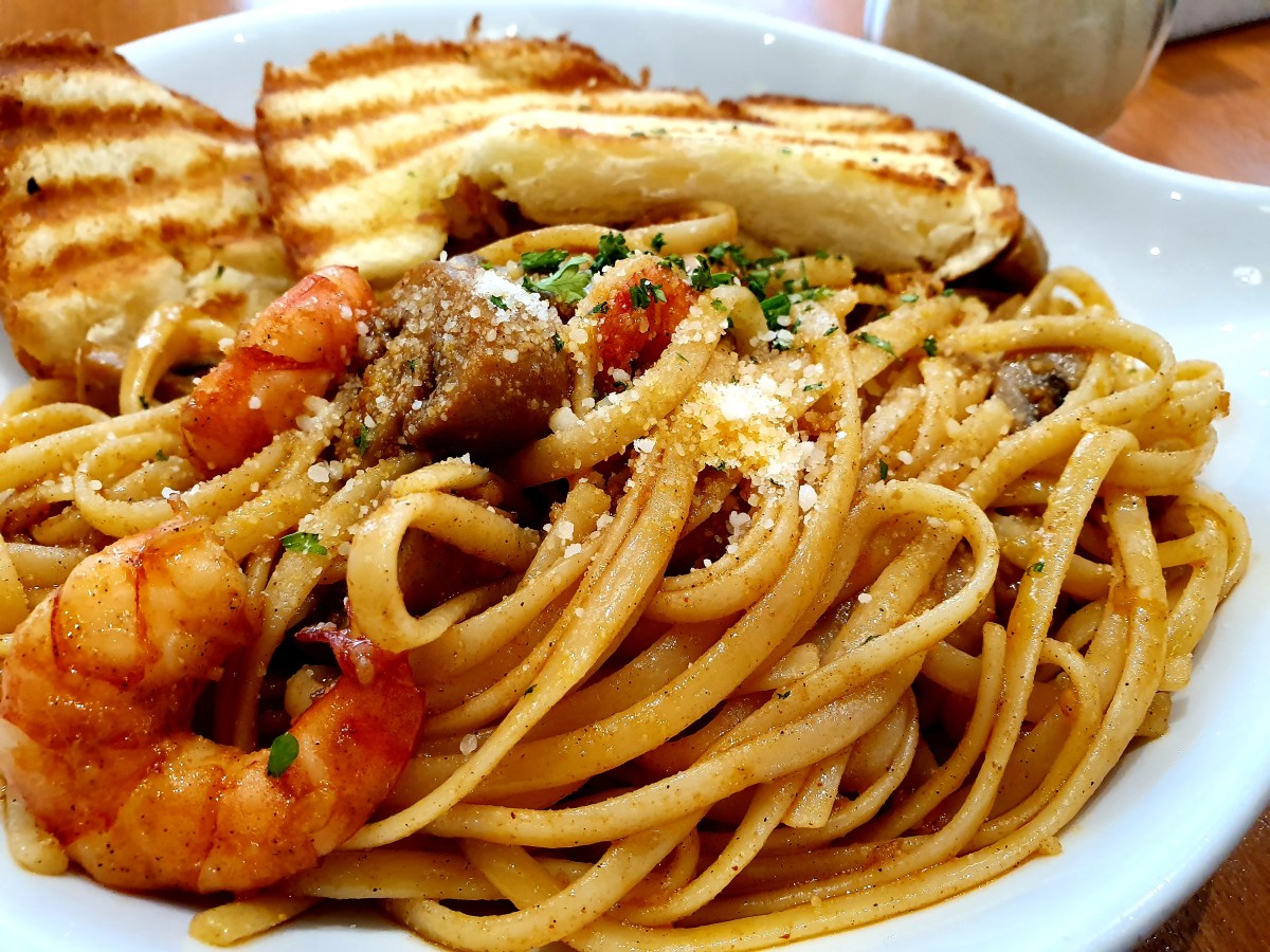 Pasta con Gambas